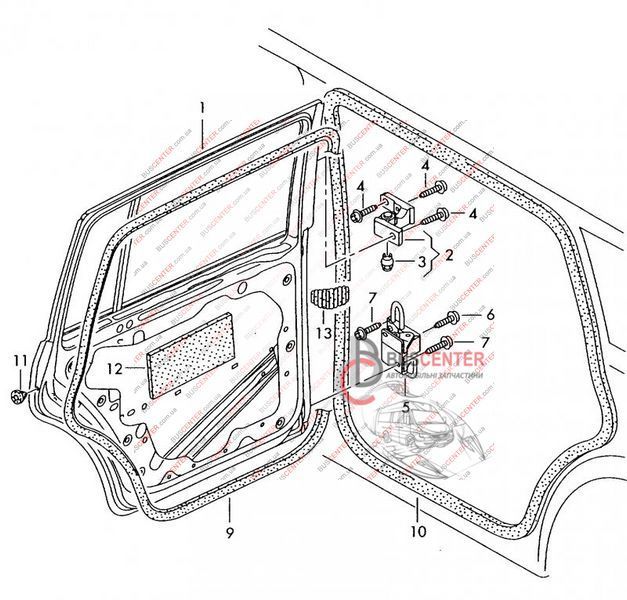 Дверь задняя левая Volkswagen Touran 1T0833055R 117357 фото