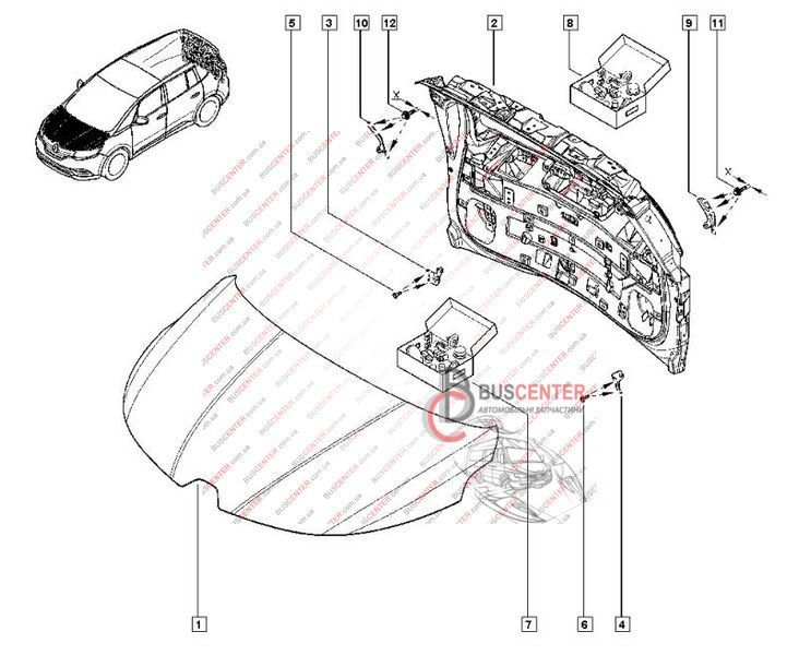 Кронштейн кріплення амортизатора задніх дверей лівий Renault Espace 904559989R 125642 фото