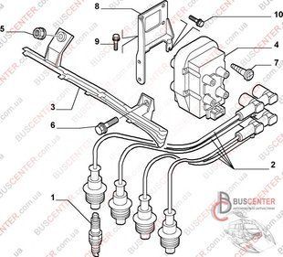 Провід високовольтні комплект Fiat Ducato 9609493380 19399 фото