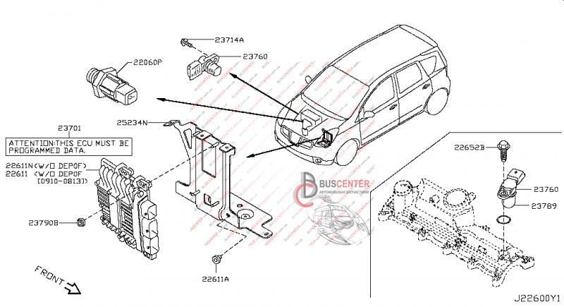 Кронштейн блока управления двигателем Nissan Qashqai 23714JD50A 23714-JD50A 117796 фото