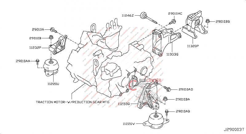Кронштейн двигуна лівий ( кріплення подушки лівої) Nissan Leaf 112533NA0A 11253-3NA0A 116323 фото