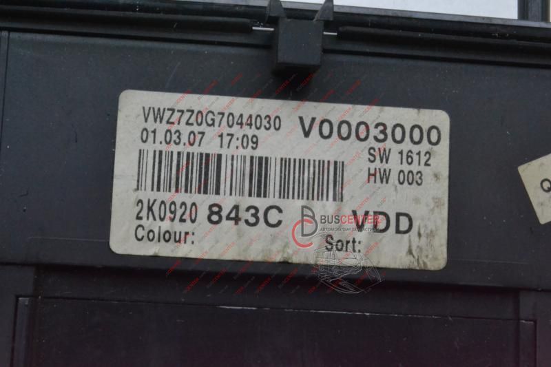Панель приладів ( спідометр, одометр, щиток) Volkswagen Caddy 2K0920843C 105033 фото