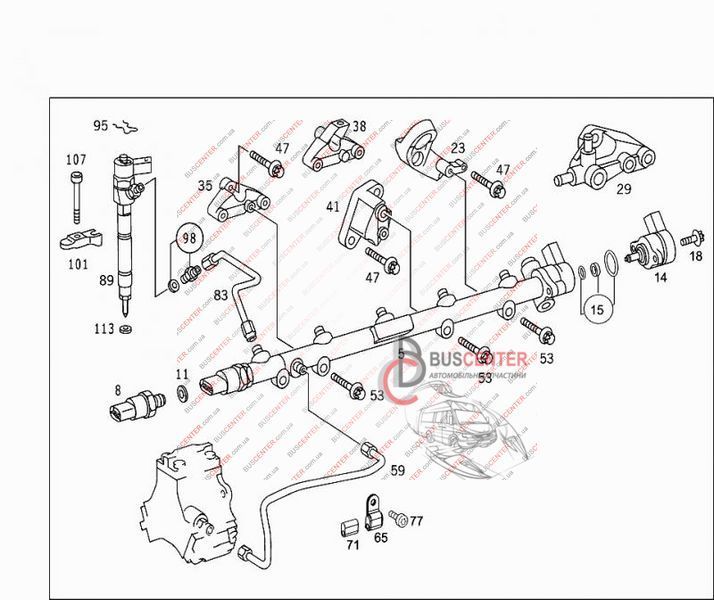 Датчик давления топлива Common Rail планка Mercedes Vito 004 153 15 28 0281002239 7840 фото