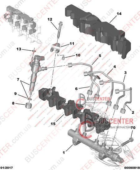 Рампа форсунок Citroen Berlingo 9684753080 94675G 101953 фото