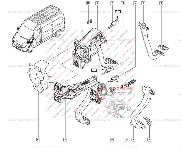 Датчик увімкнення стоп-сигналу Opel Movano 8200168238 33101 фото