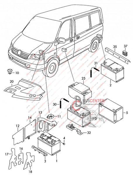 Крышка аккумулятора Volkswagen Transporter 7H0915435 82922 фото