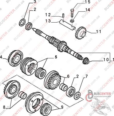 Шестерни КПП 25х32 (зубчатое колесо 3 передача 25х32) Fiat Scudo 9627746988 9 фото