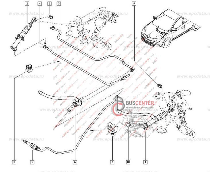 Трубка цилиндра сцепления (фланец/ тройник) Renault Megane 331000001R 87852 фото