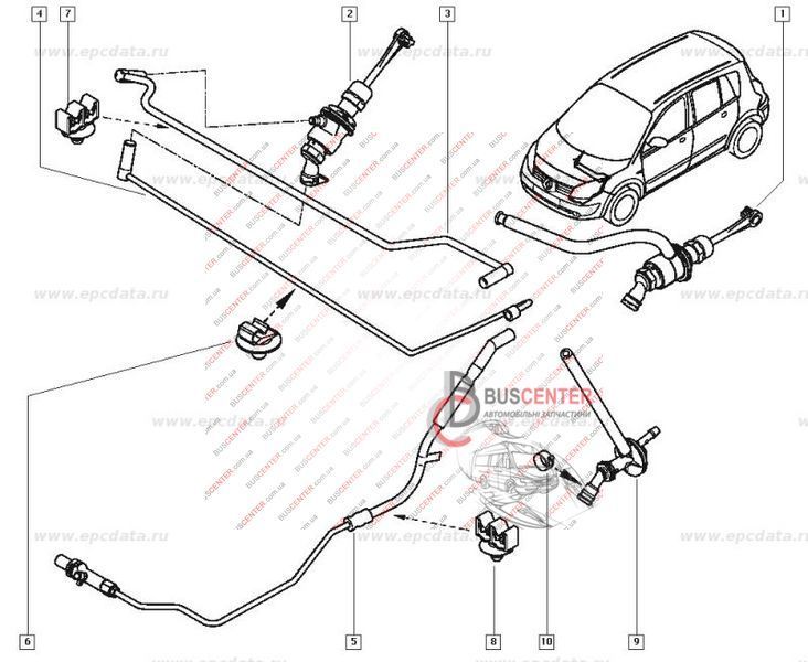 Трубка сцепления Renault Megane 8200292725 70401 фото