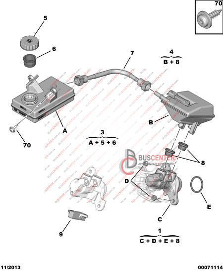 Бачок головного гальмівного циліндра Citroen Berlingo 9654002180 32069013 25099 фото