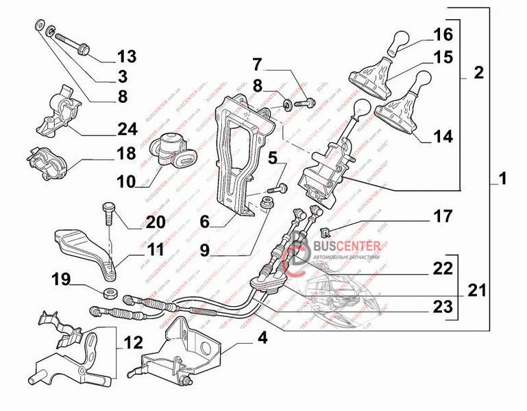 Кулиса переключения КПП Fiat Doblo 735424351 40568 фото
