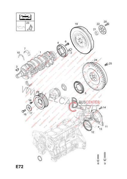 Болт крепления маховика Opel Combo 0616948 70525 фото