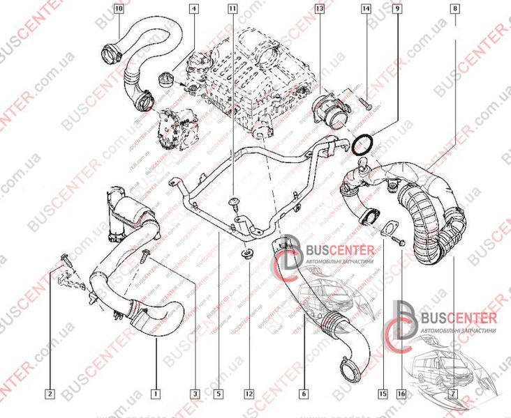Патрубок интеркулера Renault Trafic 8200760904 52410 фото