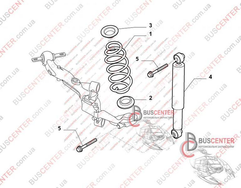 Амортизатор задний газовый (стойка) Fiat Doblo 51810129 48254 фото