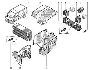 Корпус блока предохранителей Renault Trafic 8200490001 93856636 116069 фото