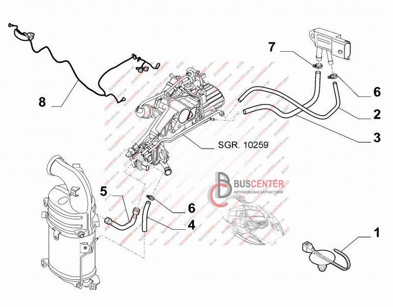 Патрубок вентиляції картерних газів ( шланг/ трубка) Fiat Ducato 1379937080 85055 фото
