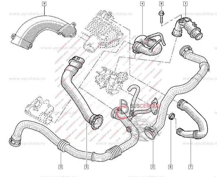 Патрубок інтеркулера Renault Megane 8200164191 81740 фото