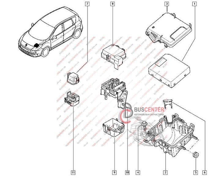 Корпус блока предохранителей Renault Megane 284B10002R 119636 фото