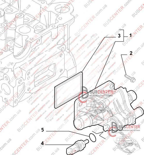 Корпус термостату ( 8V/ клапанів) Fiat Scudo 9684588980 65128 фото