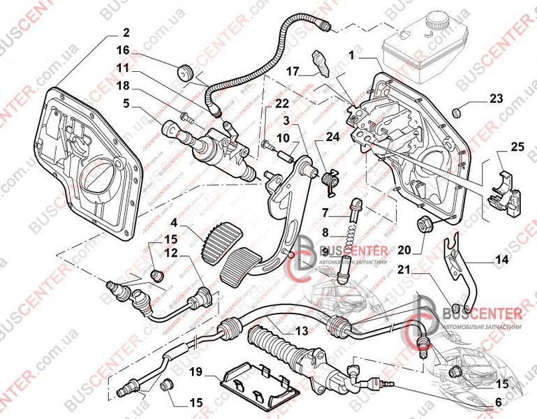 Главный цилиндр сцепления Fiat Scudo 1400789580 52753 фото