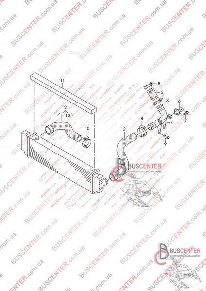 Патрубок интеркулера Volkswagen Crafter 2E0 145 834 B 2E0145834B 119665 фото