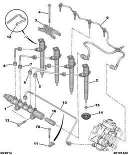 Трубка топливная №4 Fiat Ducato 9659297080 1570K6 84062 фото
