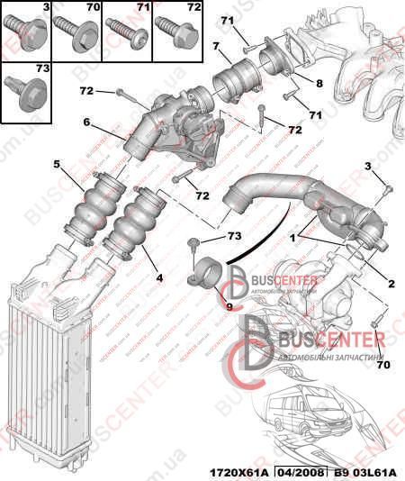 Патрубок інтеркулера Citroen Berlingo 9684994080 66305 фото