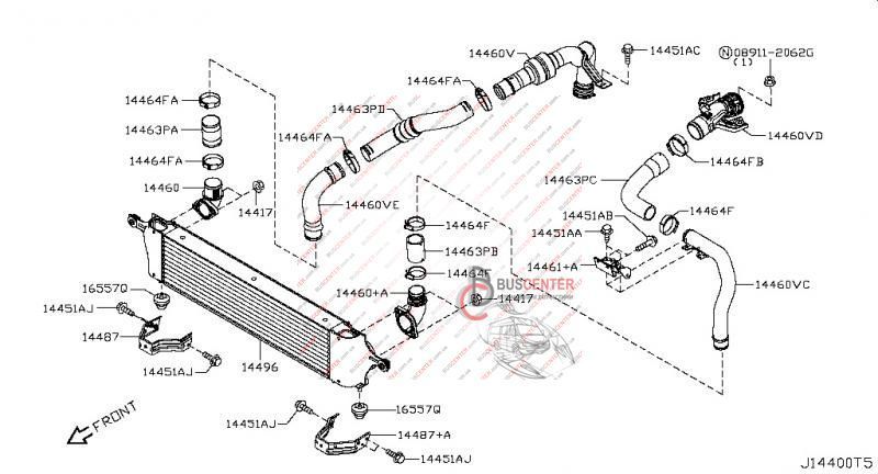 Фланець патрубка інтеркулера ( лівий) Nissan Qashqai 14460JD52B 108818 фото