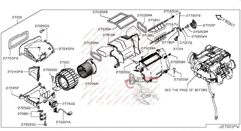 Детали печки (корпус отопителя салона нижняя часть) Nissan Leaf 278861FC0C 27886-1FC0C 116509 фото