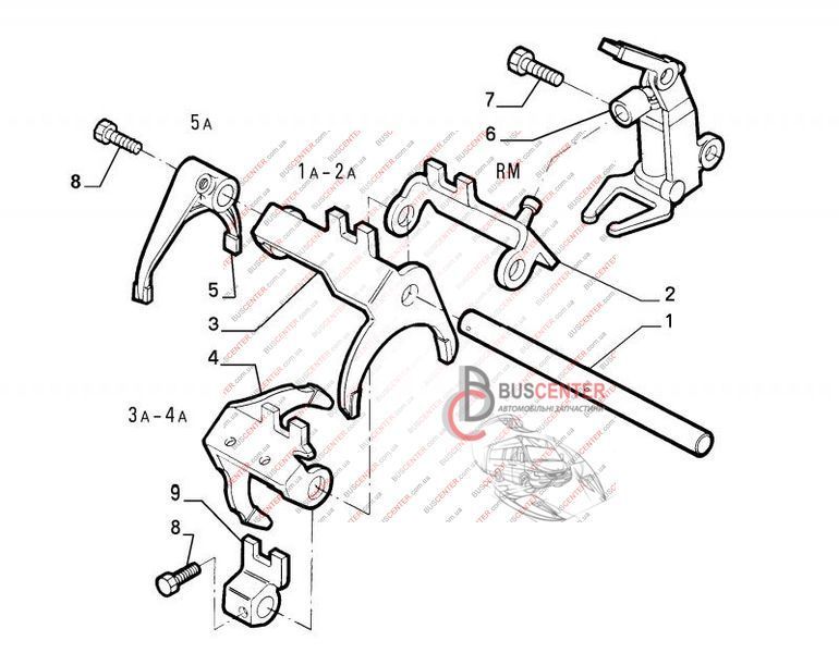 Вилка включения 5 передачи Fiat Fiorino 46464966 34120 фото
