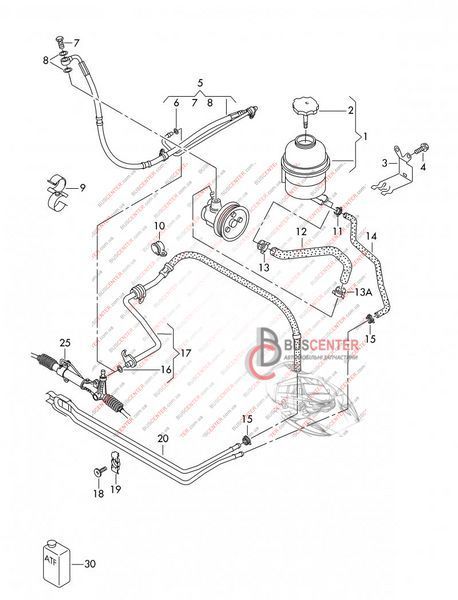 Шланг гідропідсилювача керма Volkswagen Crafter 9064660481 2E1422955A 68237 фото