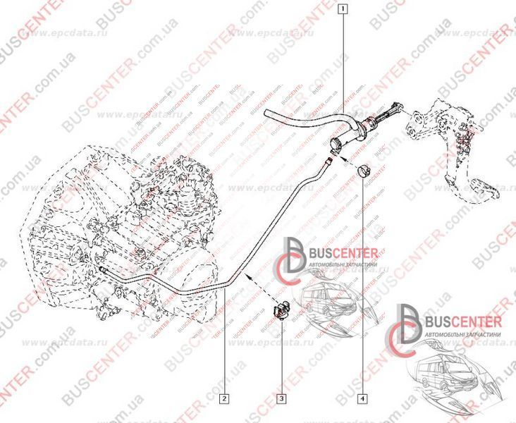 Главный цилиндр сцепления Renault Kangoo 8200492744 52908 фото