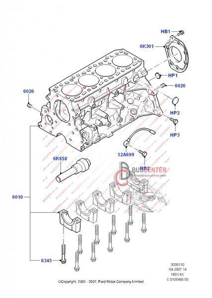 Блок цилиндров Ford Connect 1S4Q6015CA 70354 фото